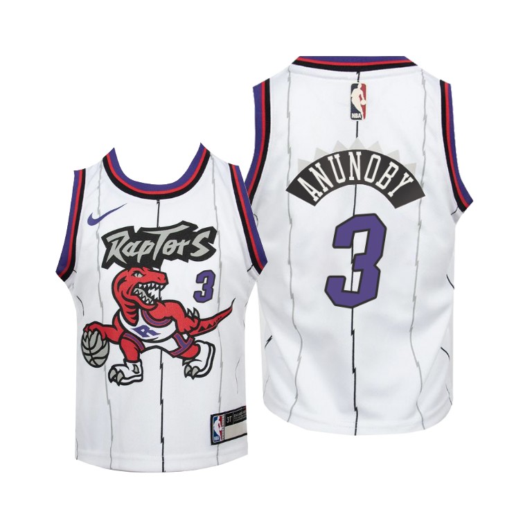 Toronto Raptors OG Anunoby #3 Hardwood Classics White Jersey
