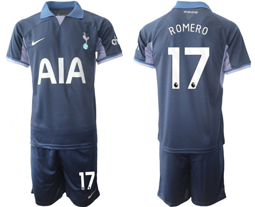 Tottenham Hotspur away 17# ROMERO 2023-24 suit soccer jerseys