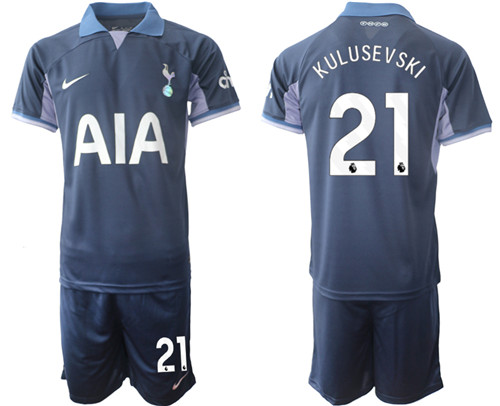 Tottenham Hotspur away 21# KULUSEVSKI 2023-24 suit soccer jerseys
