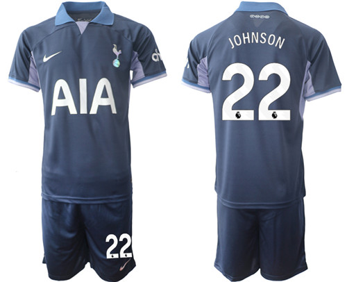 Tottenham Hotspur away 22# JOHNSON 2023-24 suit soccer jerseys