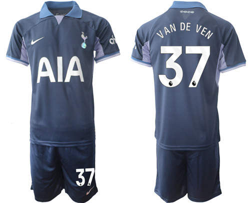 Tottenham Hotspur away 37# VAN DE VEN 2023-24 suit soccer jerseys