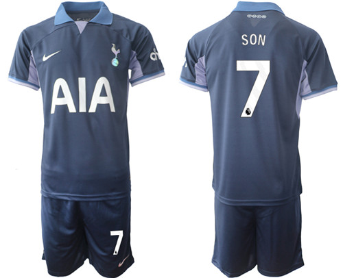 Tottenham Hotspur away 7# SON 2023-24 suit soccer jerseys