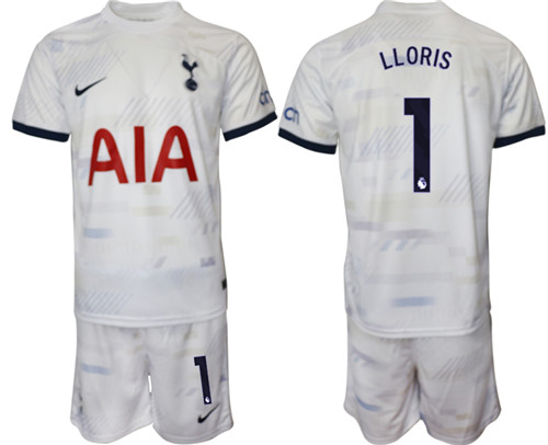 Tottenham Hotspur home 1# LLORIS 2023-24 suit soccer jerseys