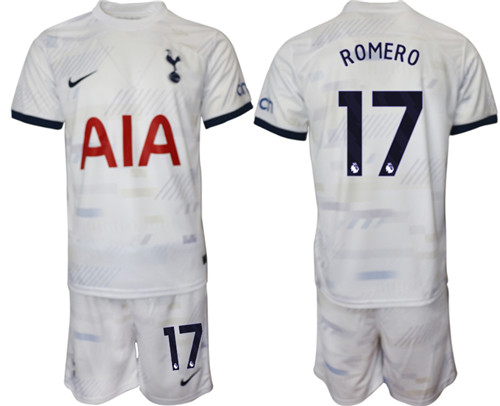 Tottenham Hotspur home 17# ROMERO 2023-24 suit soccer jerseys