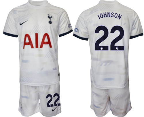 Tottenham Hotspur home 22# JOHNSON 2023-24 suit soccer jerseys
