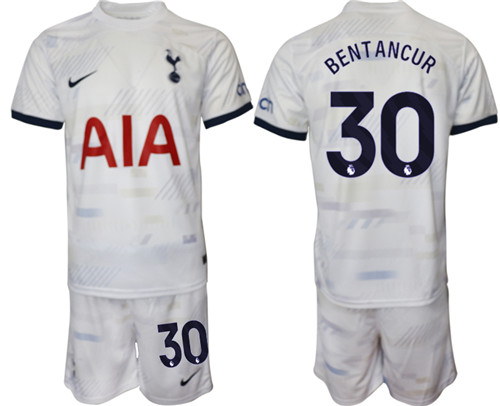 Tottenham Hotspur home 30# BENTANCUR 2023-24 suit soccer jerseys