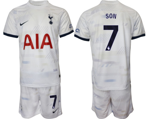 Tottenham Hotspur home 7# SON 2023-24 suit soccer jerseys