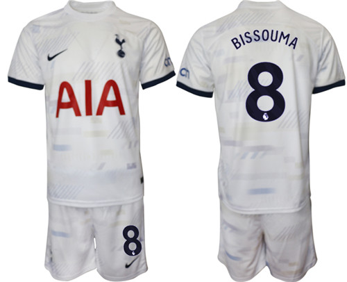Tottenham Hotspur home 8# BISSOUMA 2023-24 suit soccer jerseys