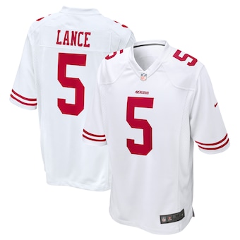 Trey Lance San Francisco 49ers #5 Nike 2021 NFL Draft First Round Pick Game Jersey - White