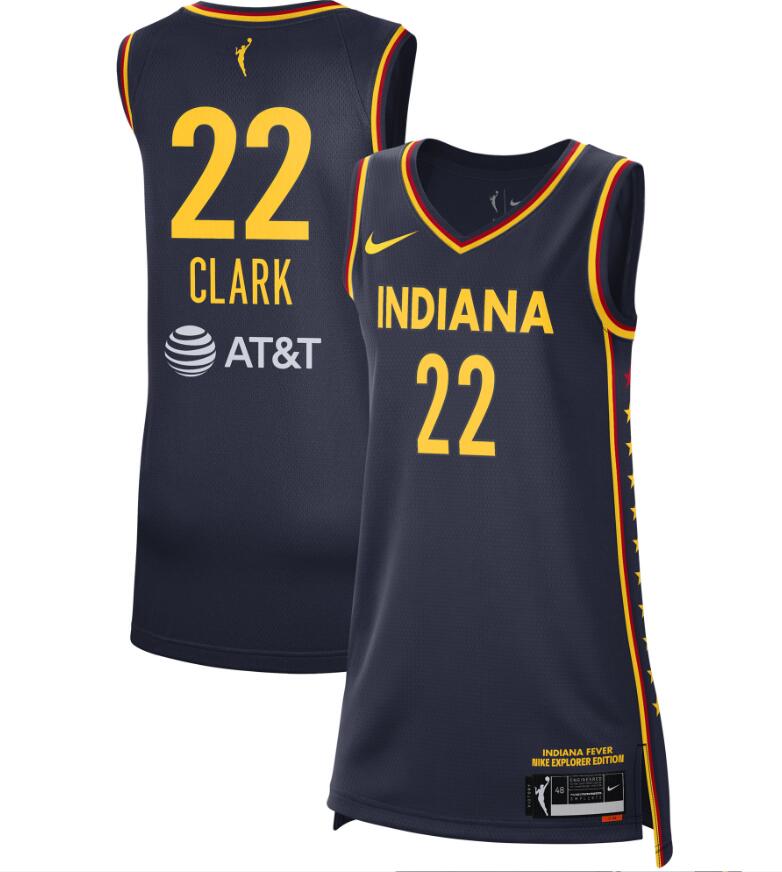 Unisex Indiana Fever Caitlin Clark #22 Nike Navy 2024 WNBA Draft Explorer Edition Victory Player Jersey