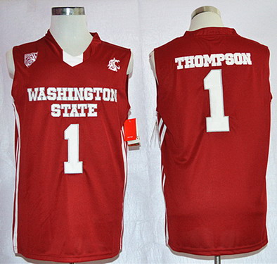 Washington State Cougars #1 Klay Thompson Red Jersey