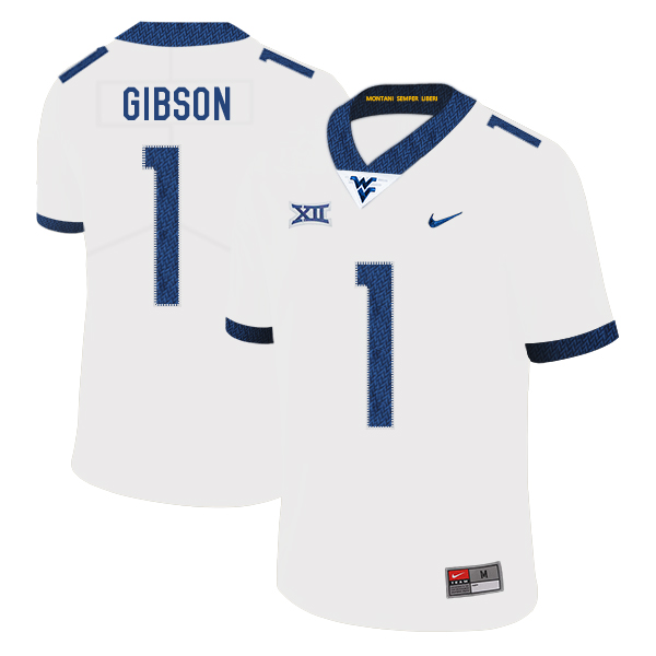 West Virginia Mountaineers 1 Shelton Gibson White College Football Jersey
