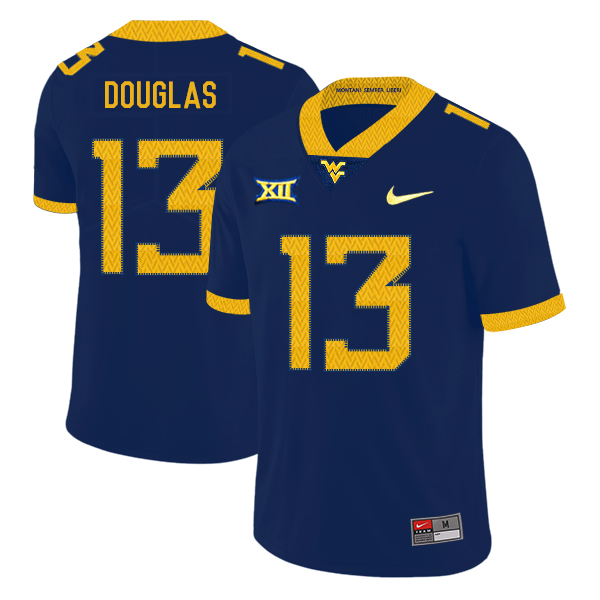 West Virginia Mountaineers 13 Rasul Douglas Navy College Football Jersey