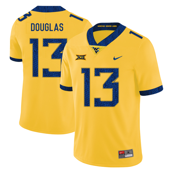 West Virginia Mountaineers 13 Rasul Douglas Yellow College Football Jersey
