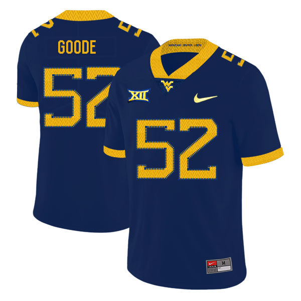 West Virginia Mountaineers 52 Najee Goode Navy College Football Jersey