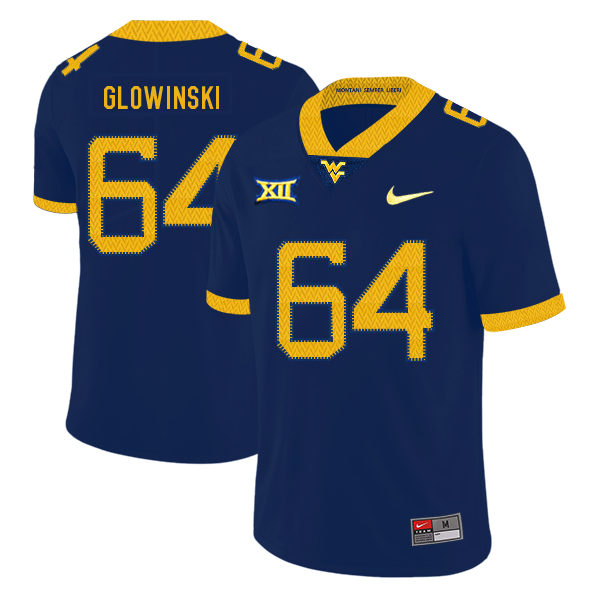 West Virginia Mountaineers 64 Mark Glowinski Nay College Football Jersey