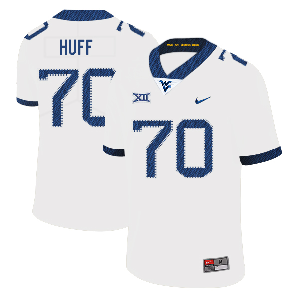 West Virginia Mountaineers 70 Sam Huff White College Football Jersey