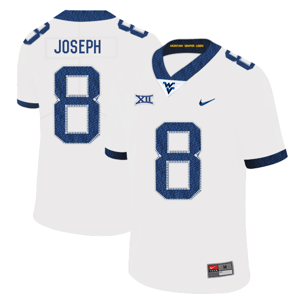 West Virginia Mountaineers 8 Karl Joseph White College Football Jersey