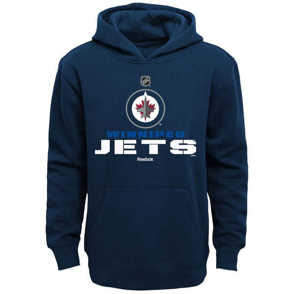 Winnipeg Jets Clean Cut Pullover Hoodie Navy