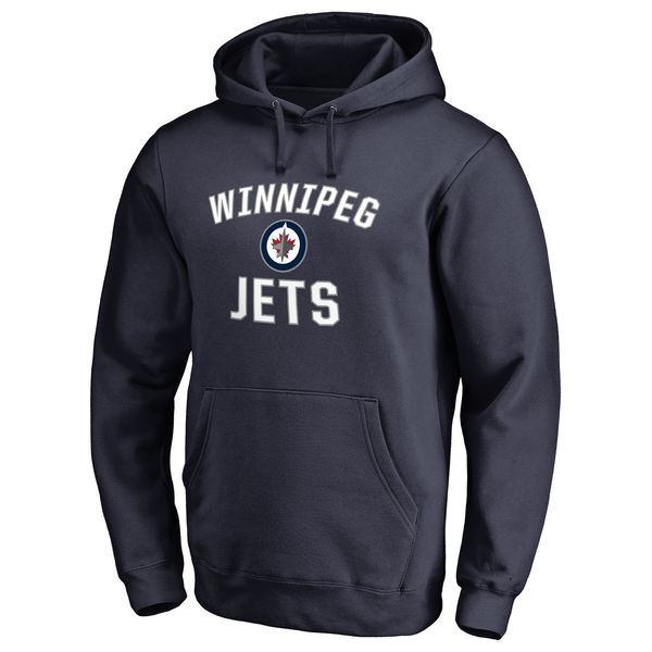 Winnipeg Jets Victory Arch Fleece Pullover Hoodie Navy