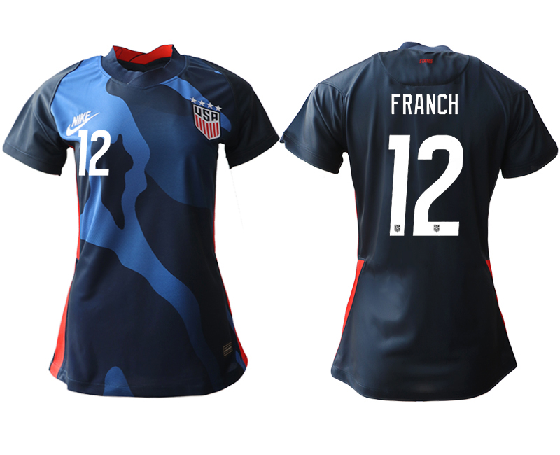 Women's 2020-21 America away aaa version 12# FRANCH soccer jerseys