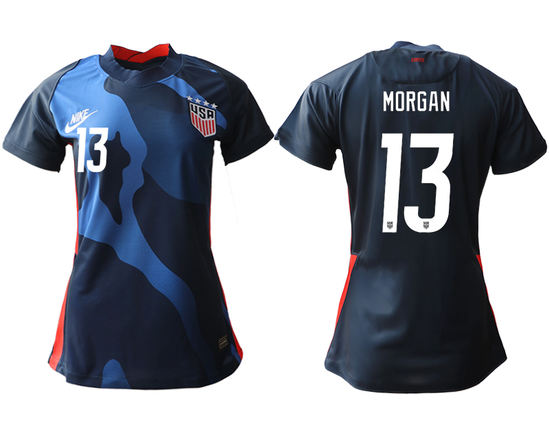 Women's 2020-21 America away aaa version 13# MORGAN soccer jerseys