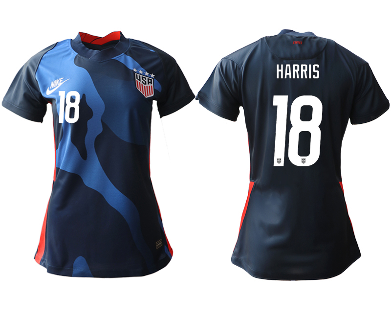 Women's 2020-21 America away aaa version 18# HARRIS soccer jerseys