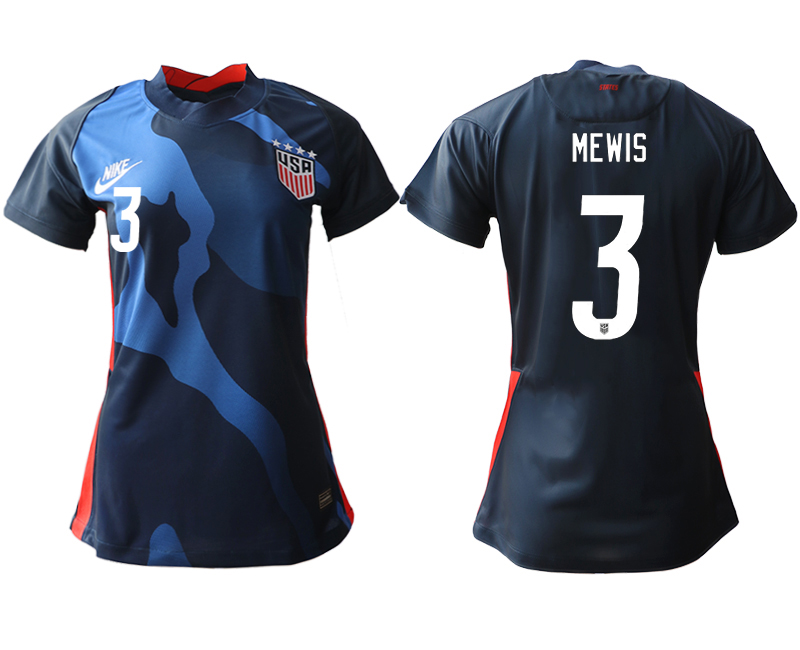 Women's 2020-21 America away aaa version 3# MEWIS soccer jerseys