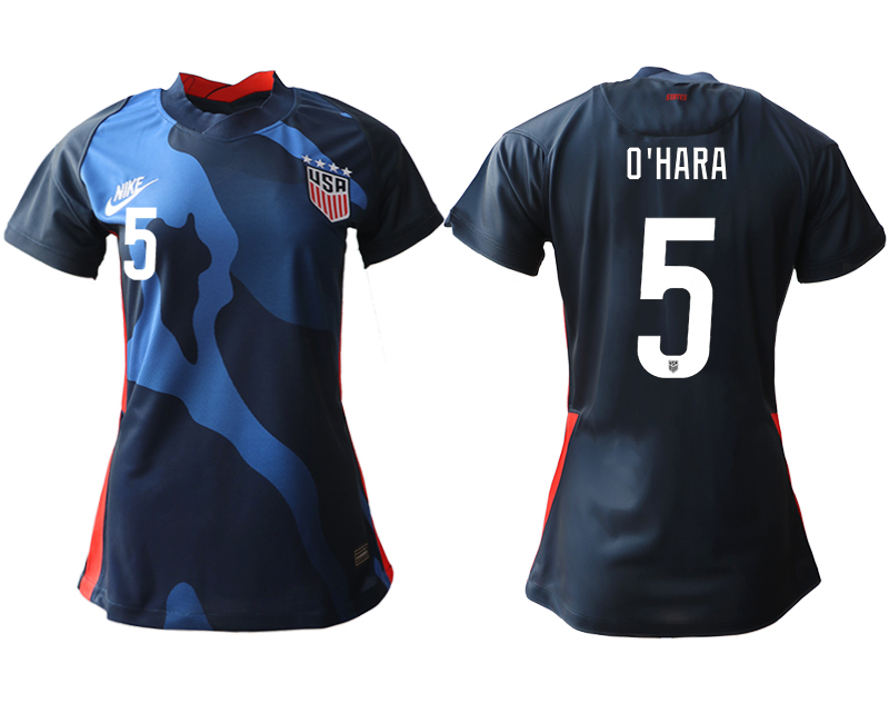 Women's 2020-21 America away aaa version 5# O'HARA soccer jerseys