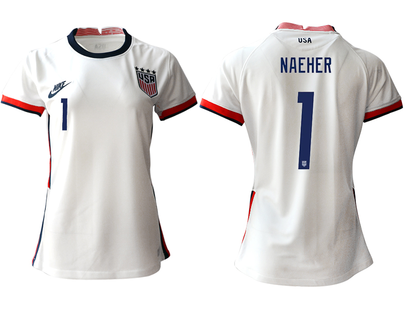 Women's 2020-21 America home aaa version 1# NAEHER soccer jerseys