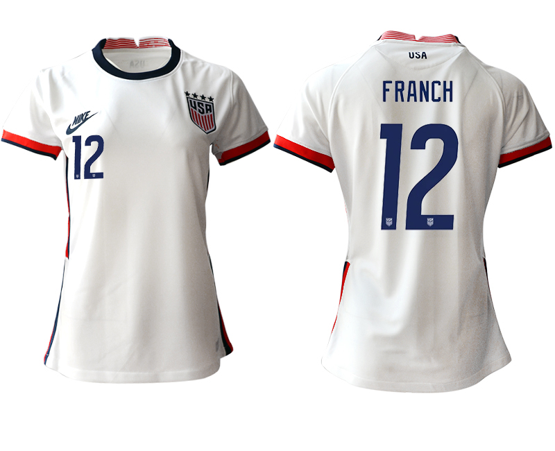 Women's 2020-21 America home aaa version 12# FRANCH soccer jerseys