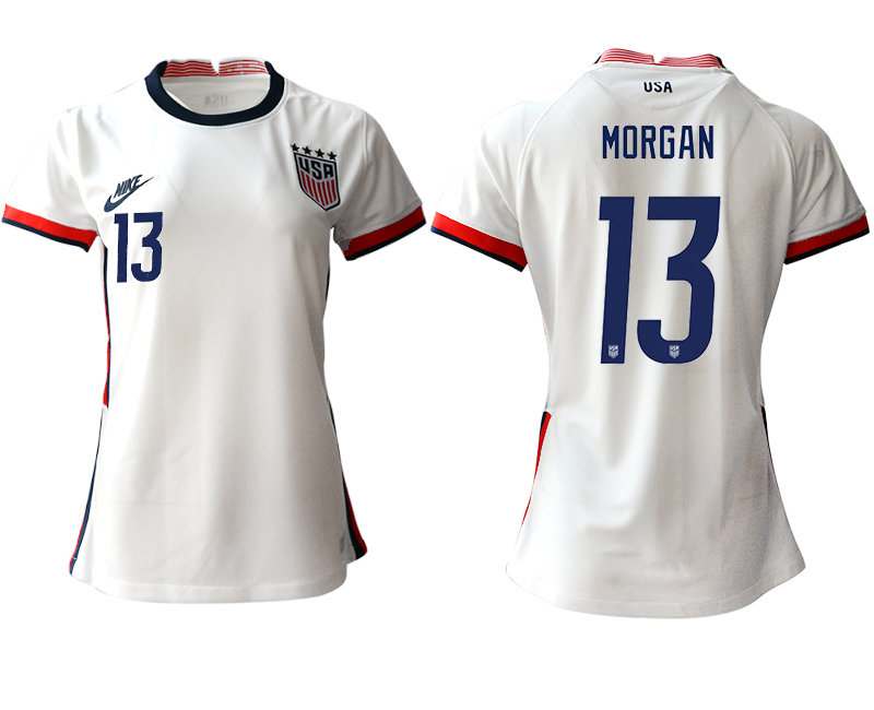 Women's 2020-21 America home aaa version 13# MORGAN soccer jerseys