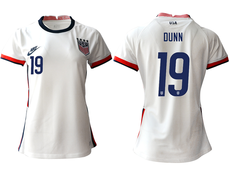 Women's 2020-21 America home aaa version 19# DUNN soccer jerseys