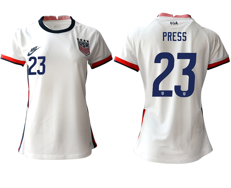 Women's 2020-21 America home aaa version 23# PRESS soccer jerseys