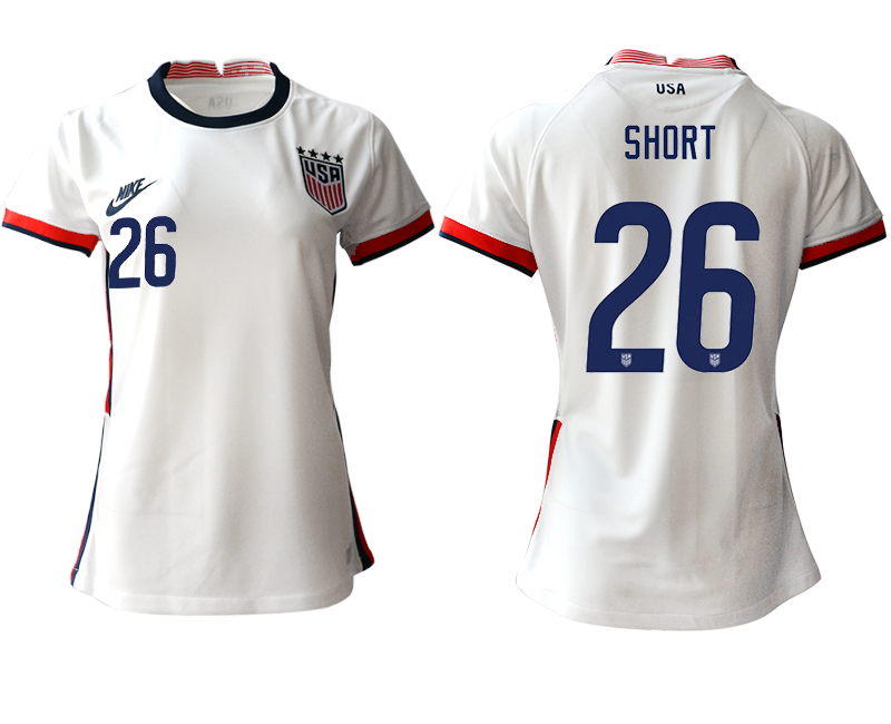 Women's 2020-21 America home aaa version 26# SHORT soccer jerseys