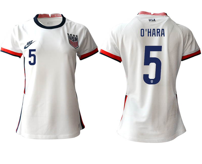 Women's 2020-21 America home aaa version 5# O'HARA soccer jerseys