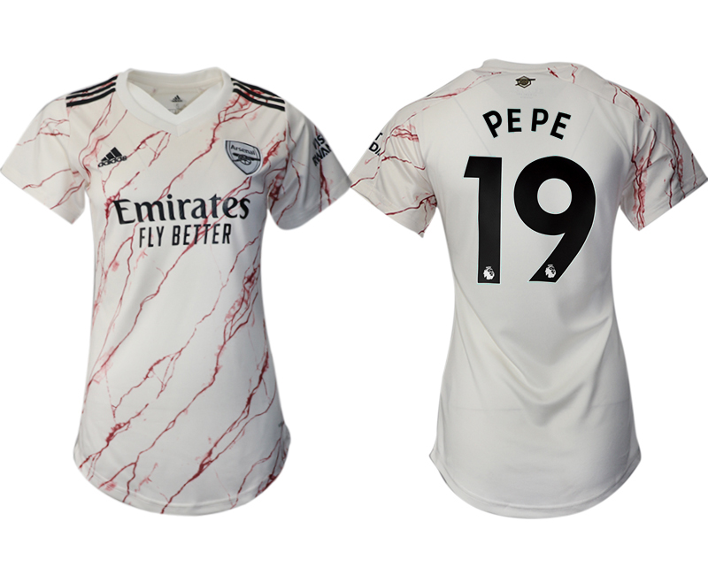 Women's 2020-21 Arsenal away aaa version 19# PEPE soccer jerseys
