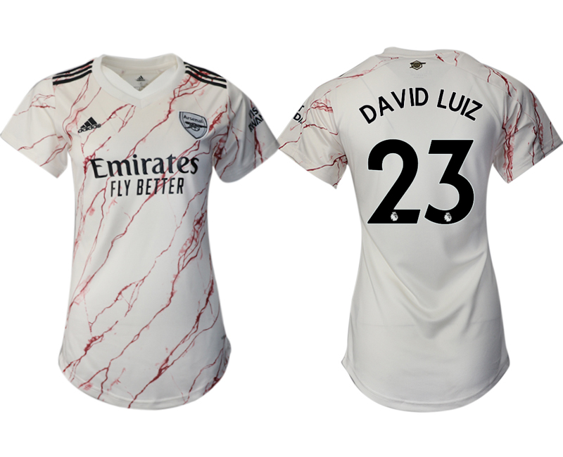 Women's 2020-21 Arsenal away aaa version 23# DAVID LUIZ soccer jerseys