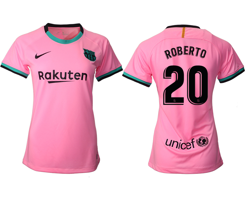 Women's 2020-21 Barcelona  away aaa version 20# ROBERTO soccer jerseys