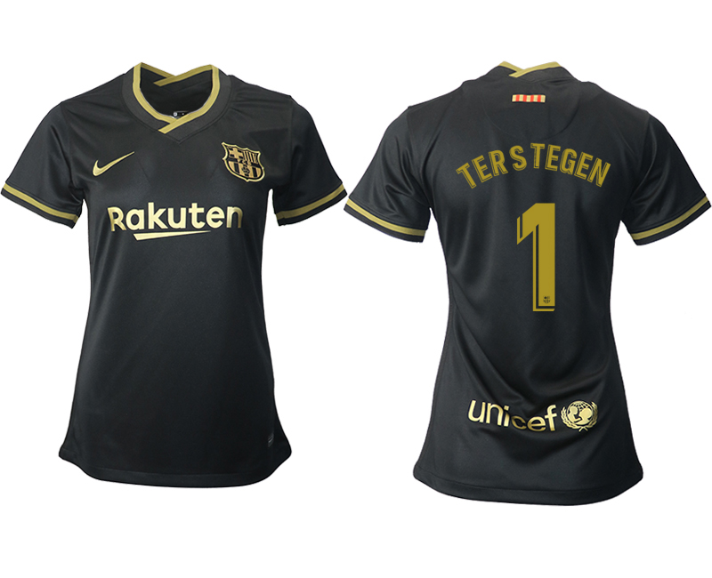 Women's 2020-21 Barcelona away aaa version 1# TERS TEGEN soccer jerseys