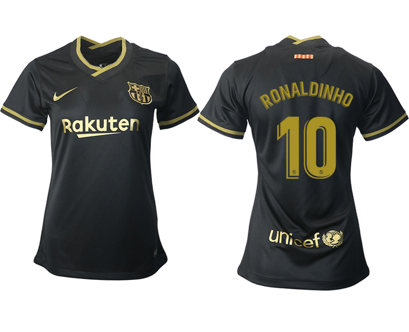 Women's 2020-21 Barcelona away aaa version 10# RONALDINHO soccer jerseys