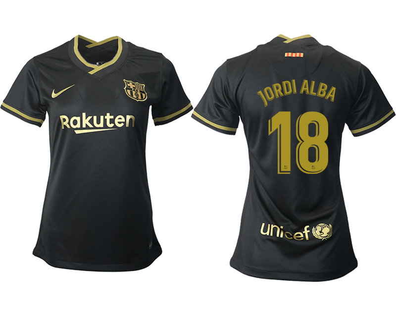 Women's 2020-21 Barcelona away aaa version 18# JORDI ALBA soccer jerseys