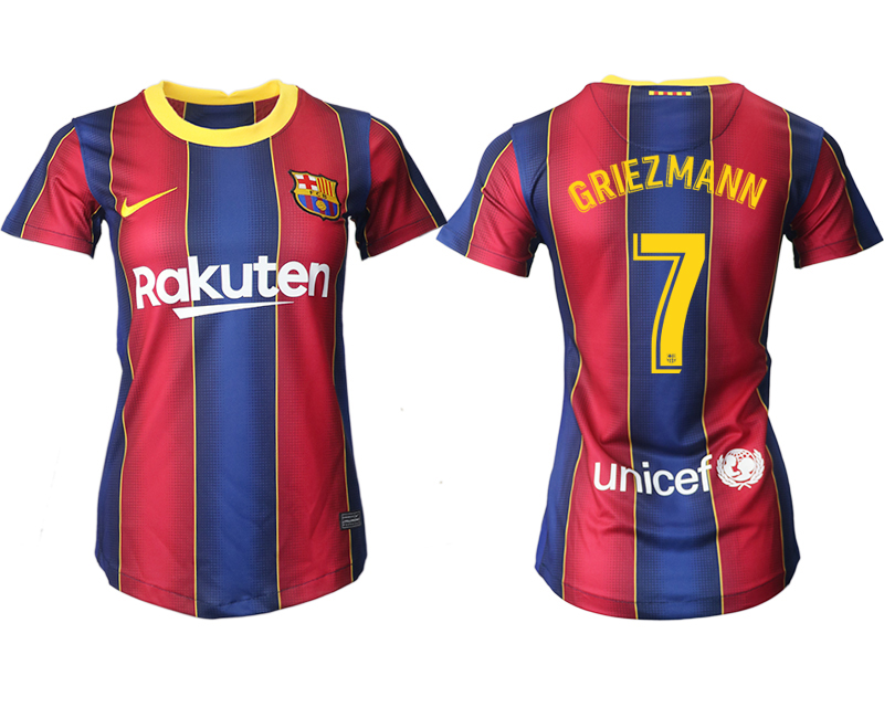 Women's 2020-21 Barcelona home aaa version 7# GRIEZMANN soccer jerseys