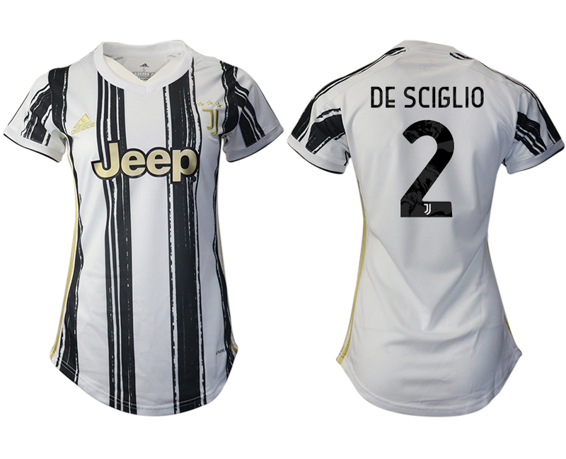 Women's 2020-21 Juventus home aaa version 2# DE SCIGLIO soccer jerseys