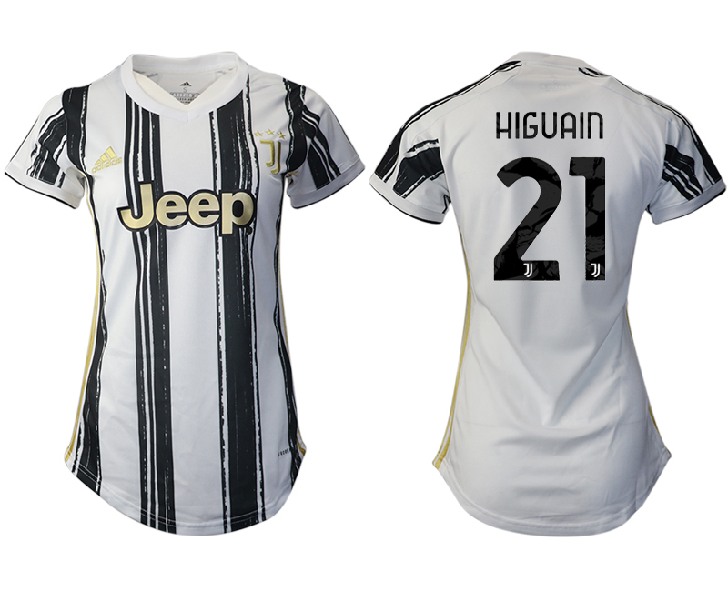 Women's 2020-21 Juventus home aaa version 21# HIGUAIN soccer jerseys