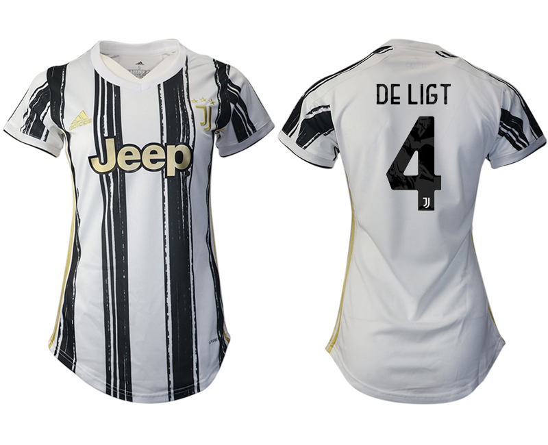 Women's 2020-21 Juventus home aaa version 4# DE LIGT soccer jerseys