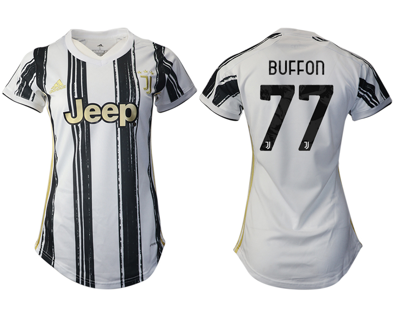 Women's 2020-21 Juventus home aaa version 77# BUFFON soccer jerseys
