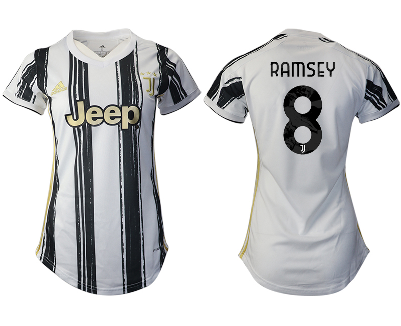 Women's 2020-21 Juventus home aaa version 8# RAMSEY soccer jerseys