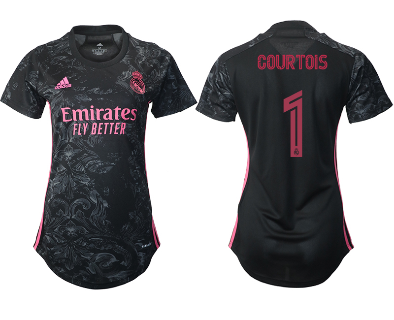 Women's 2020-21 Real Madrid  away aaa version 1# COURTOIS soccer jerseys