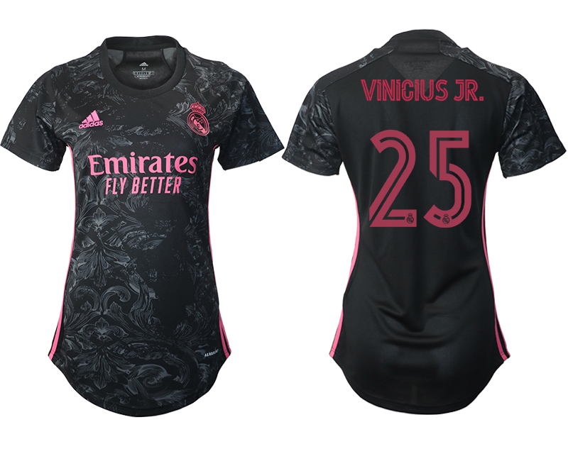Women's 2020-21 Real Madrid  away aaa version 25# VINICIUS JR. soccer jerseys